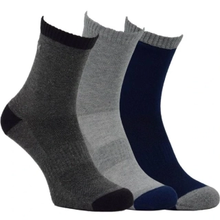 OXSOX Active unisex zkrácené jednobarevné sportovní zpevněné ponožky mix - 52010 - 3 páry