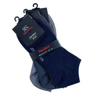 RS dámské jednobarevné letní sneaker elastické ponožky mix23 - 15023 - 3 páry